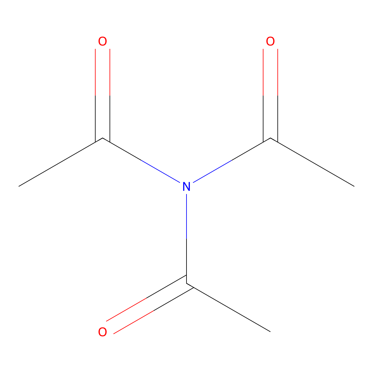 N,N,N-Triacetylamine molecular structure, CAS 641-06-5