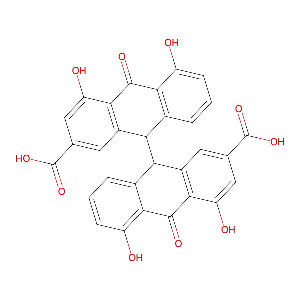 Sennidin A molecular structure, CAS 641-12-3