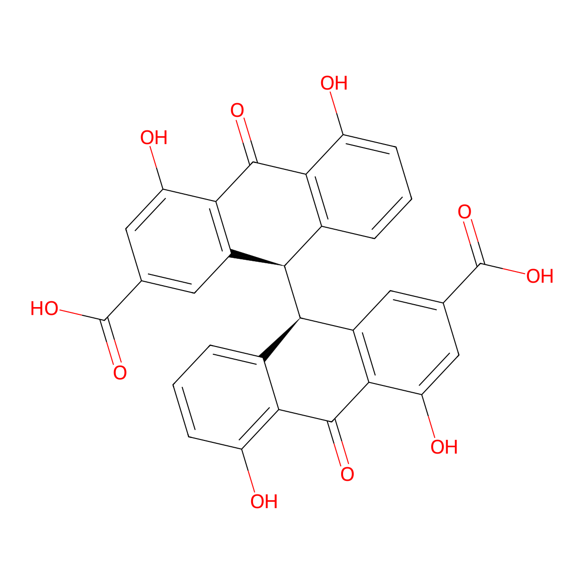 Sennidin A molecular structure, CAS 641-12-3