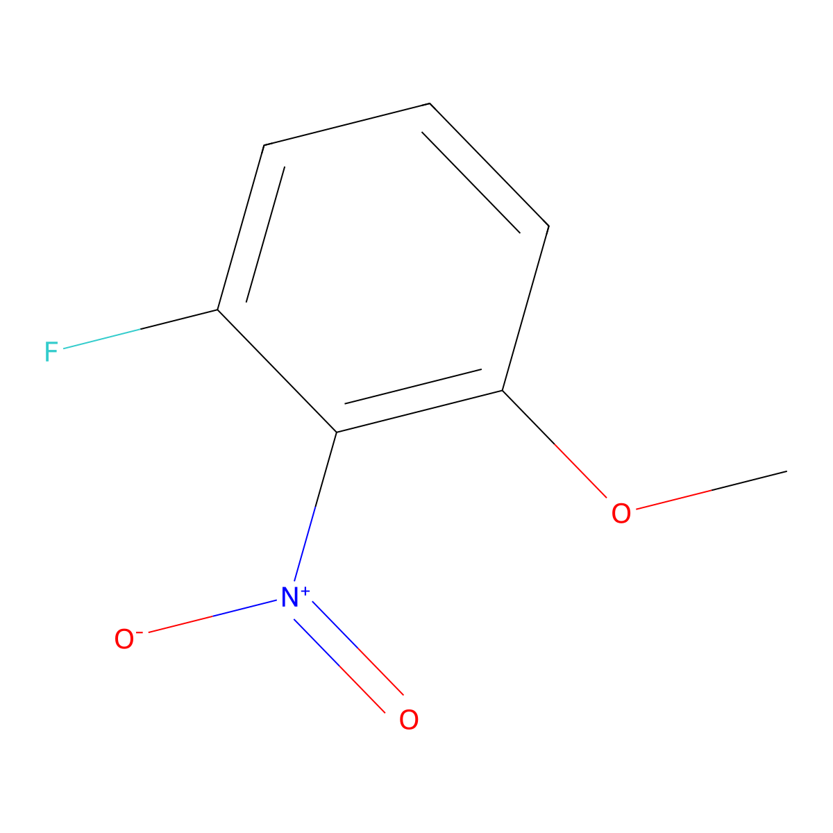 1-Fluoro-3-methoxy-2-nitrobenzene molecular structure, CAS 641-49-6