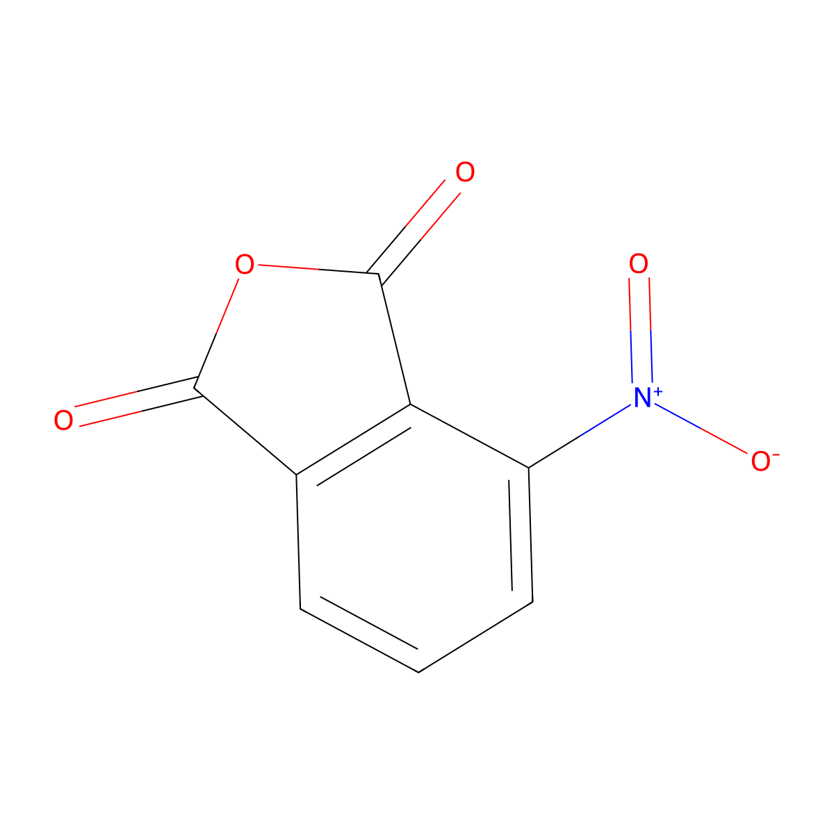 3-Nitrophthalic anhydride molecular structure, CAS 641-70-3