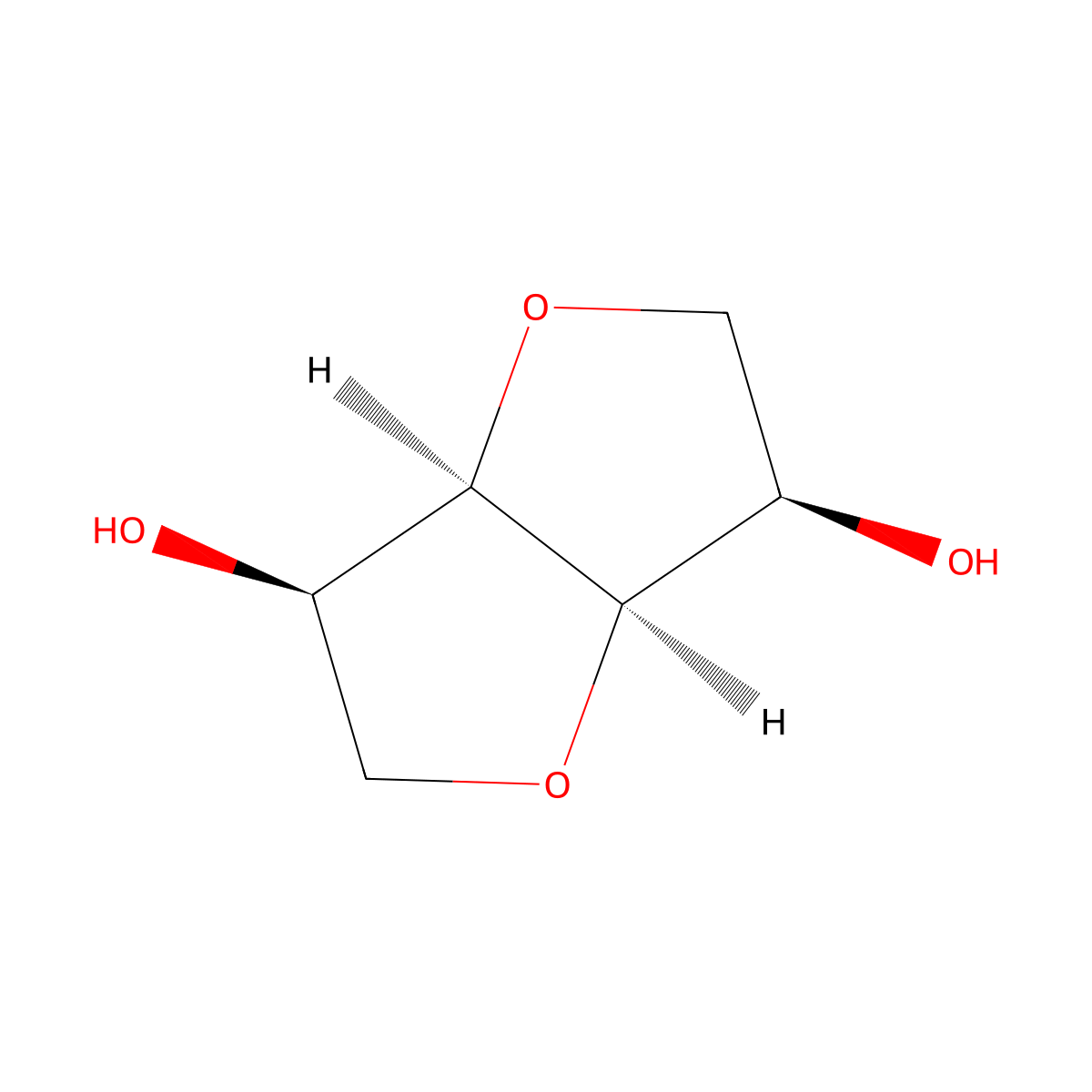 Isomannide molecular structure, CAS 641-74-7