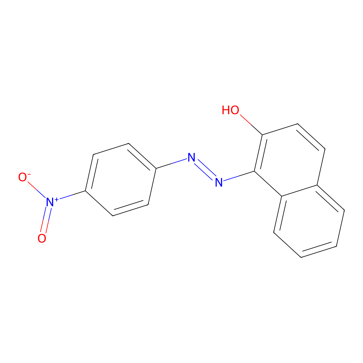 Para Red molecular structure, CAS 6410-10-2