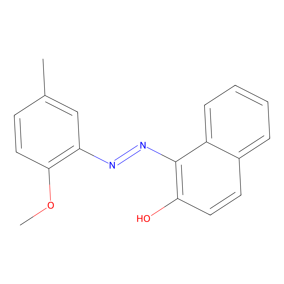 1-[2-(2-Methoxy-5-methylphenyl)diazenyl]-2-naphthalenol molecular structure, CAS 6410-20-4