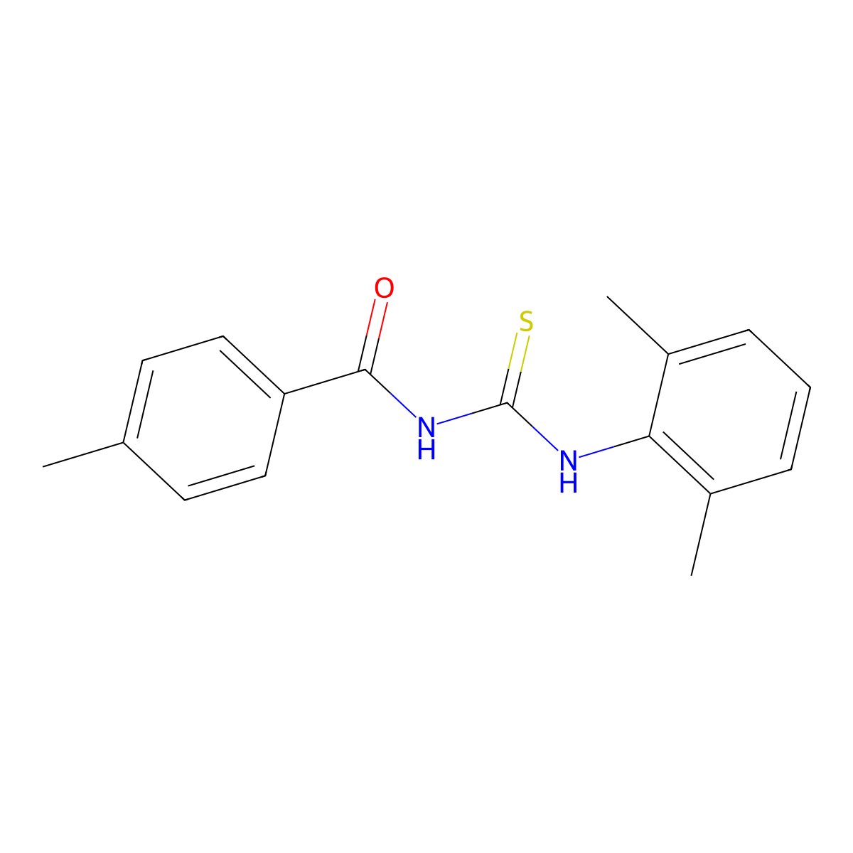 n-[(2,6-Dimethylphenyl)carbamothioyl]-4-methylbenzamide molecular structure, CAS 6410-76-0