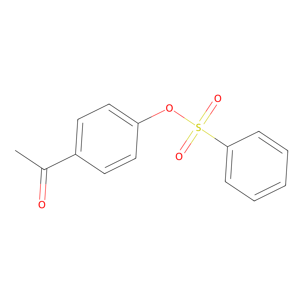 4-Acetylphenyl benzenesulfonate molecular structure, CAS 64101-66-2