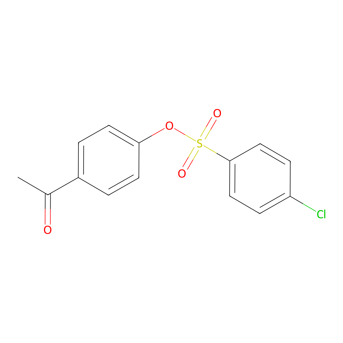4-Chloro-benzenesulfonic acid 4-acetyl-phenyl ester molecular structure, CAS 64101-68-4