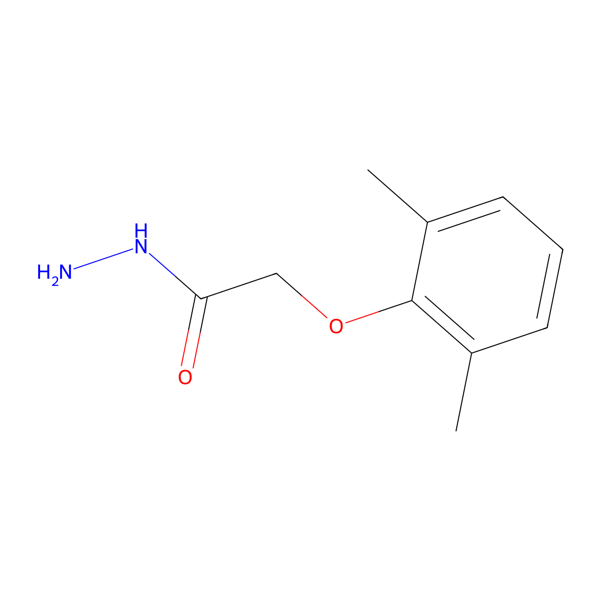 2-(2,6-Dimethylphenoxy)acetohydrazide molecular structure, CAS 64106-78-1
