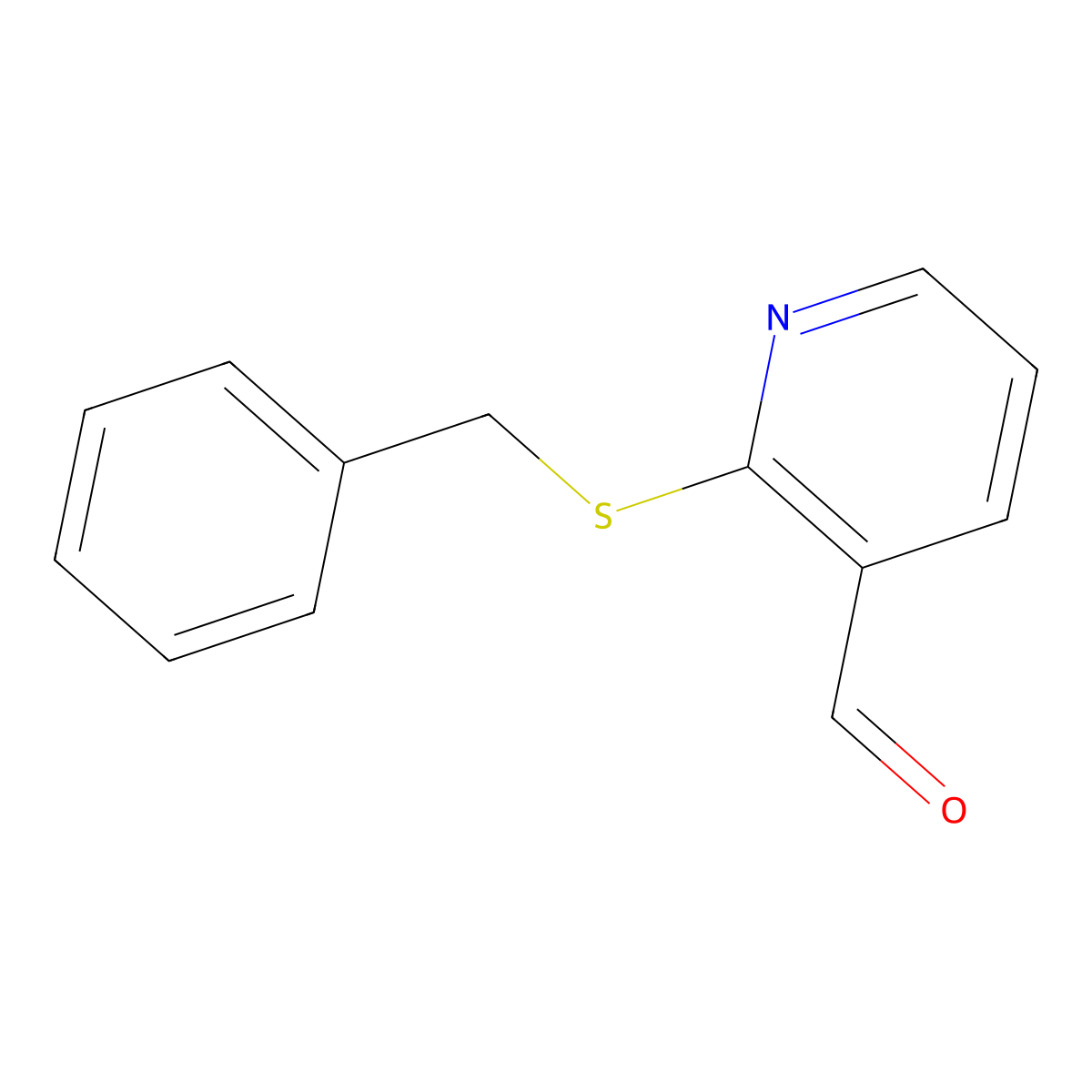 2-(Benzylsulfanyl)nicotinaldehyde molecular structure, CAS 64107-36-4