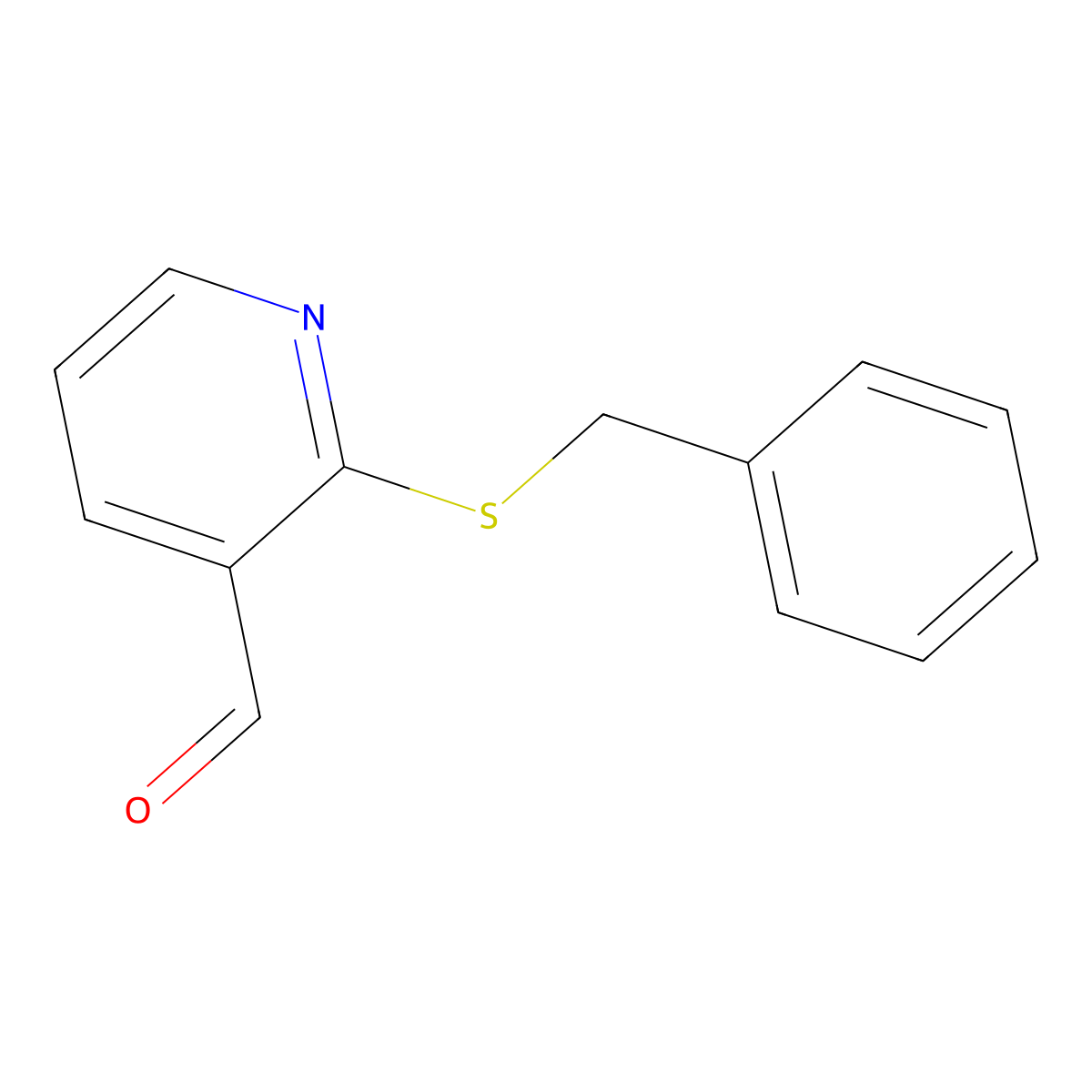 2-(Benzylsulfanyl)nicotinaldehyde molecular structure, CAS 64107-36-4