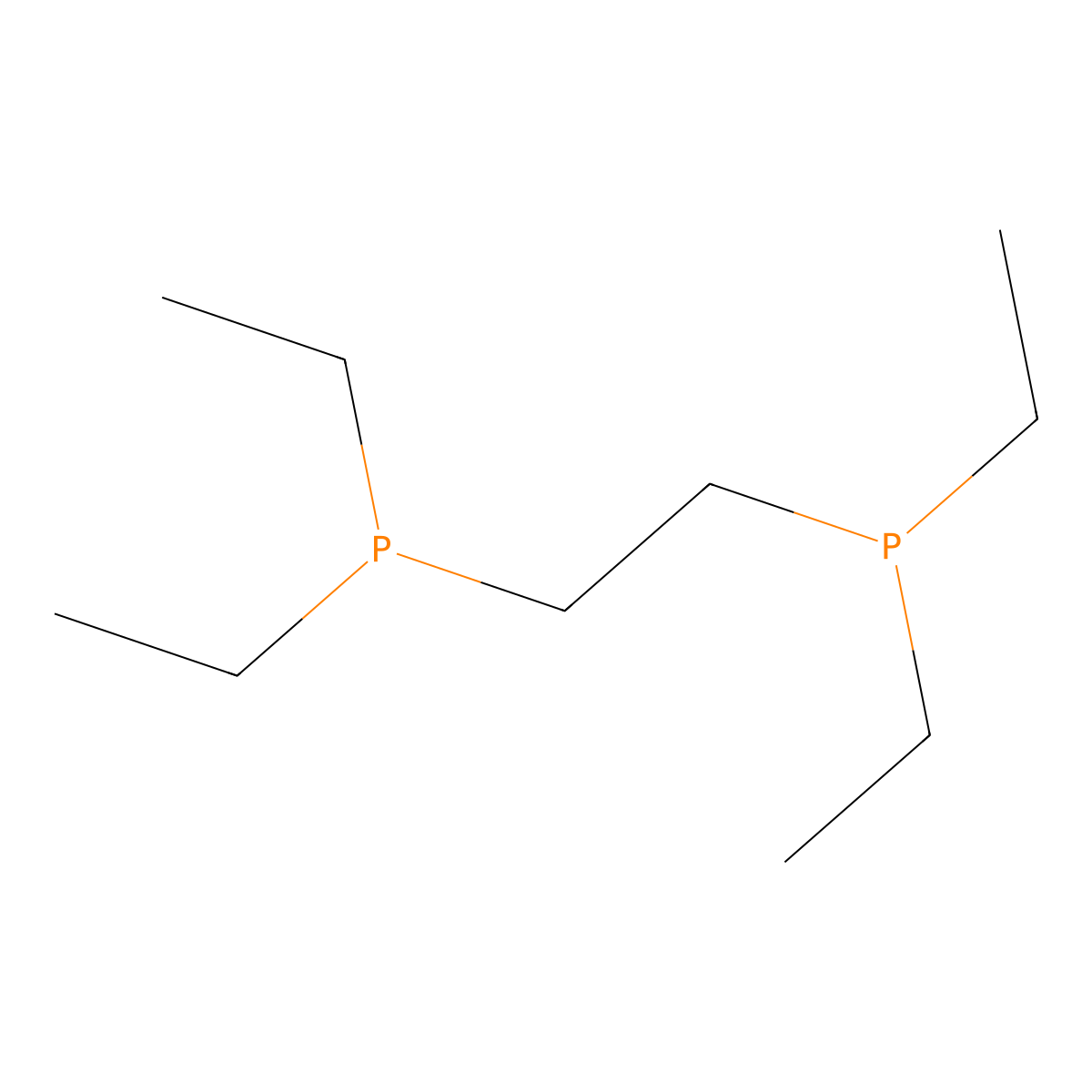 1,2-Bis(diethylphosphino)ethane molecular structure, CAS 6411-21-8