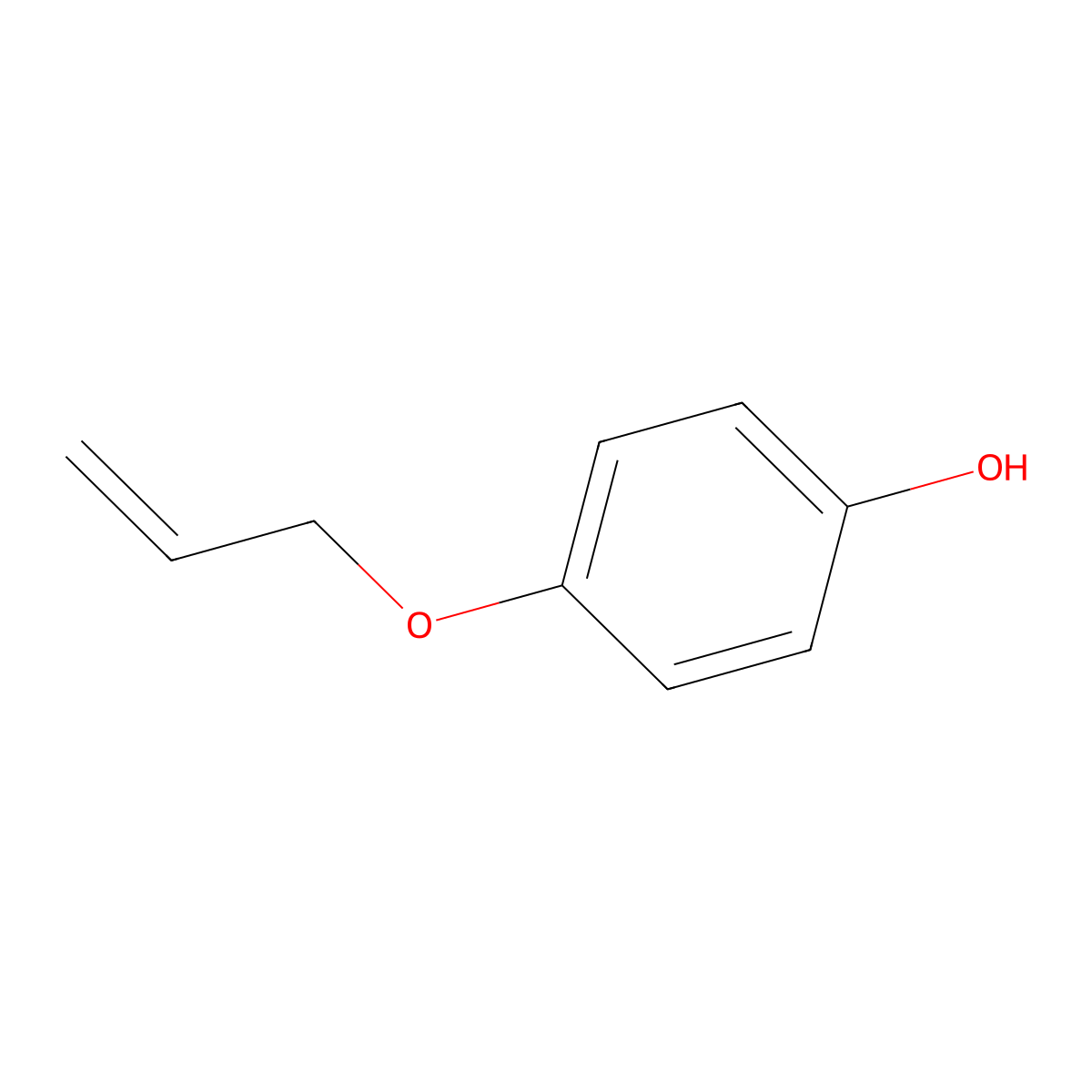4-(Allyloxy)phenol molecular structure, CAS 6411-34-3