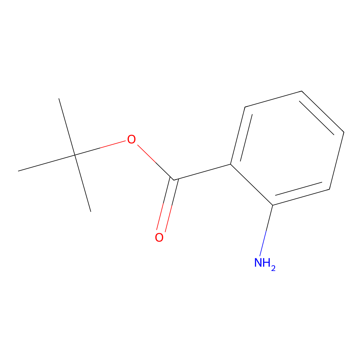 Benzoic acid, 2-amino-, 1,1-dimethylethyl ester molecular structure, CAS 64113-91-3