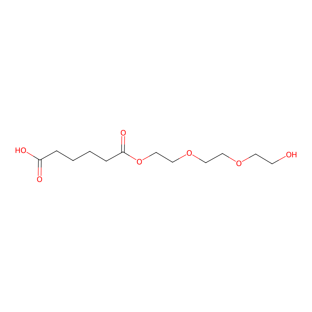 Triethylene glycol monoadipate molecular structure, CAS 64114-59-6