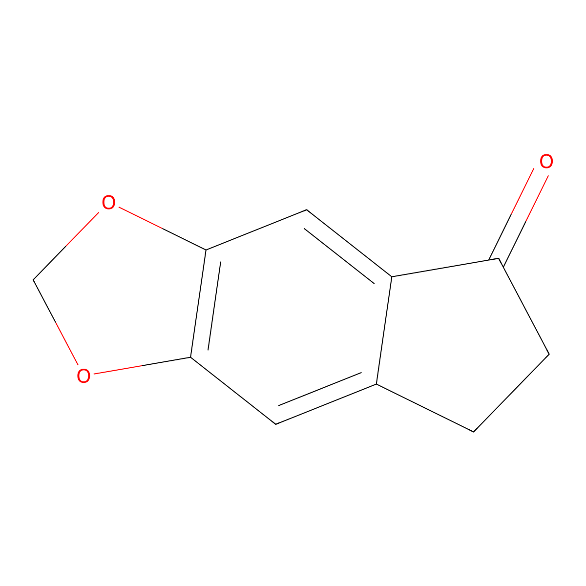 5,6-Methylenedioxy-1-indanone molecular structure, CAS 6412-87-9