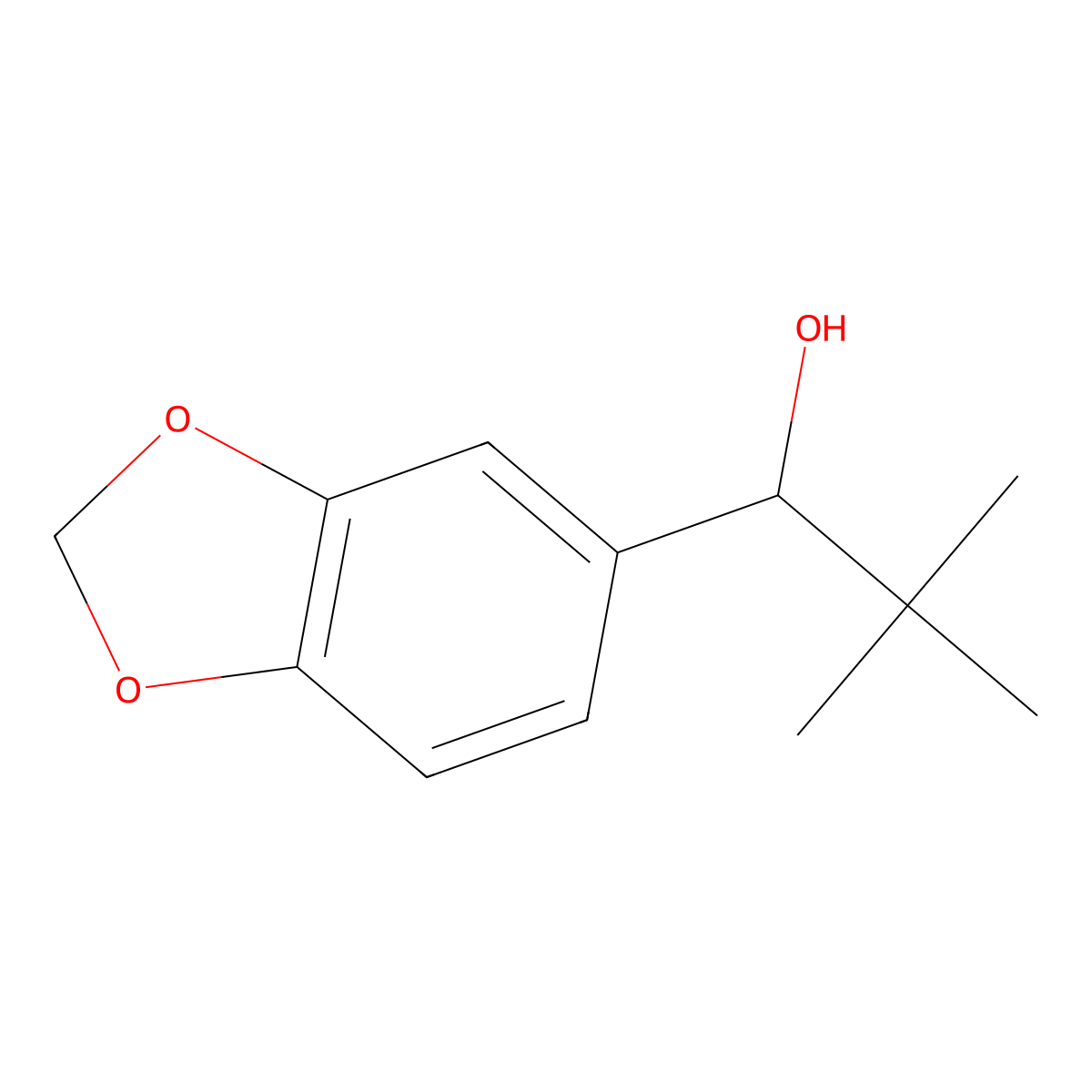 1-(1,3-Benzodioxol-5-yl)-2,2-dimethylpropan-1-ol molecular structure, CAS 6412-96-0