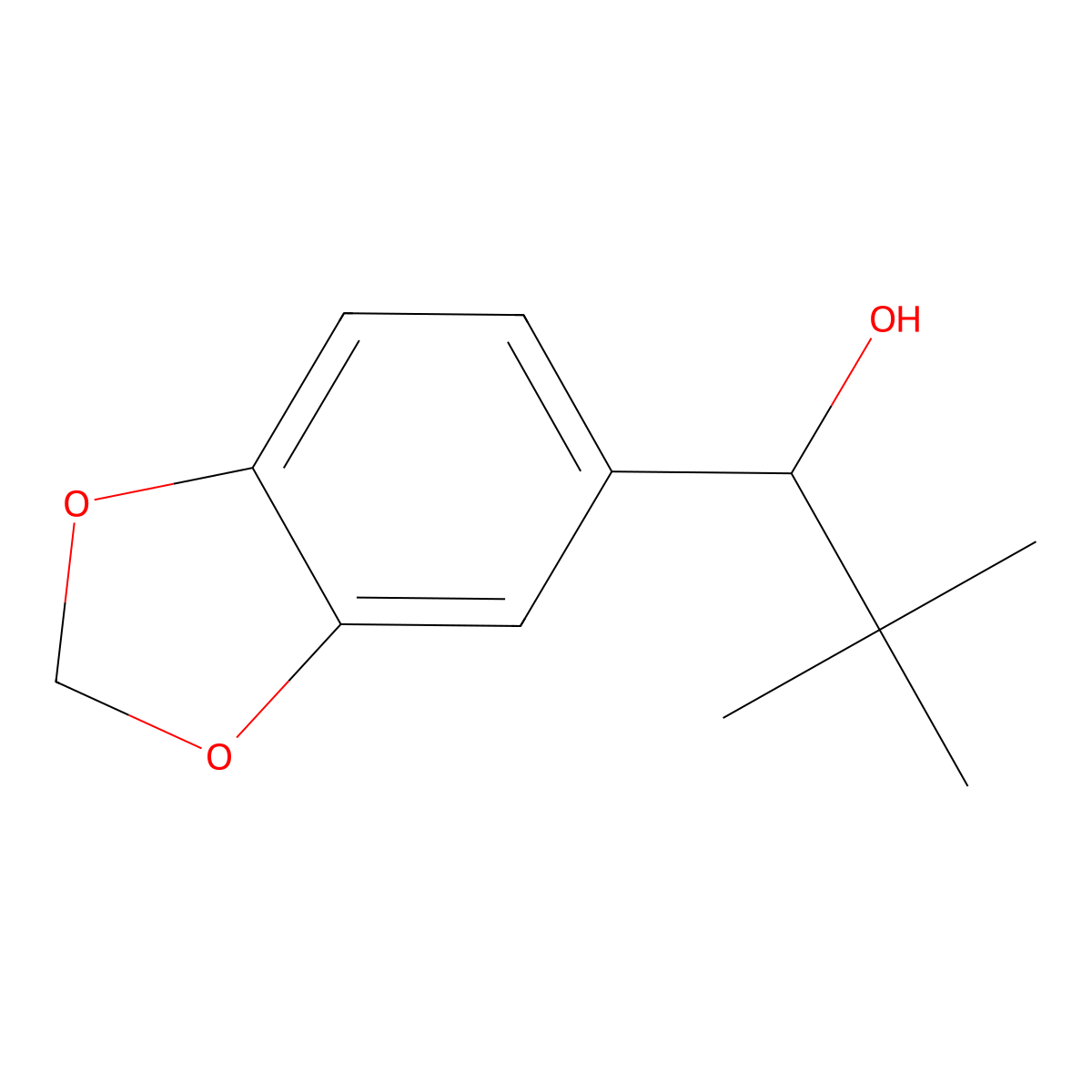 1-(1,3-Benzodioxol-5-yl)-2,2-dimethylpropan-1-ol molecular structure, CAS 6412-96-0
