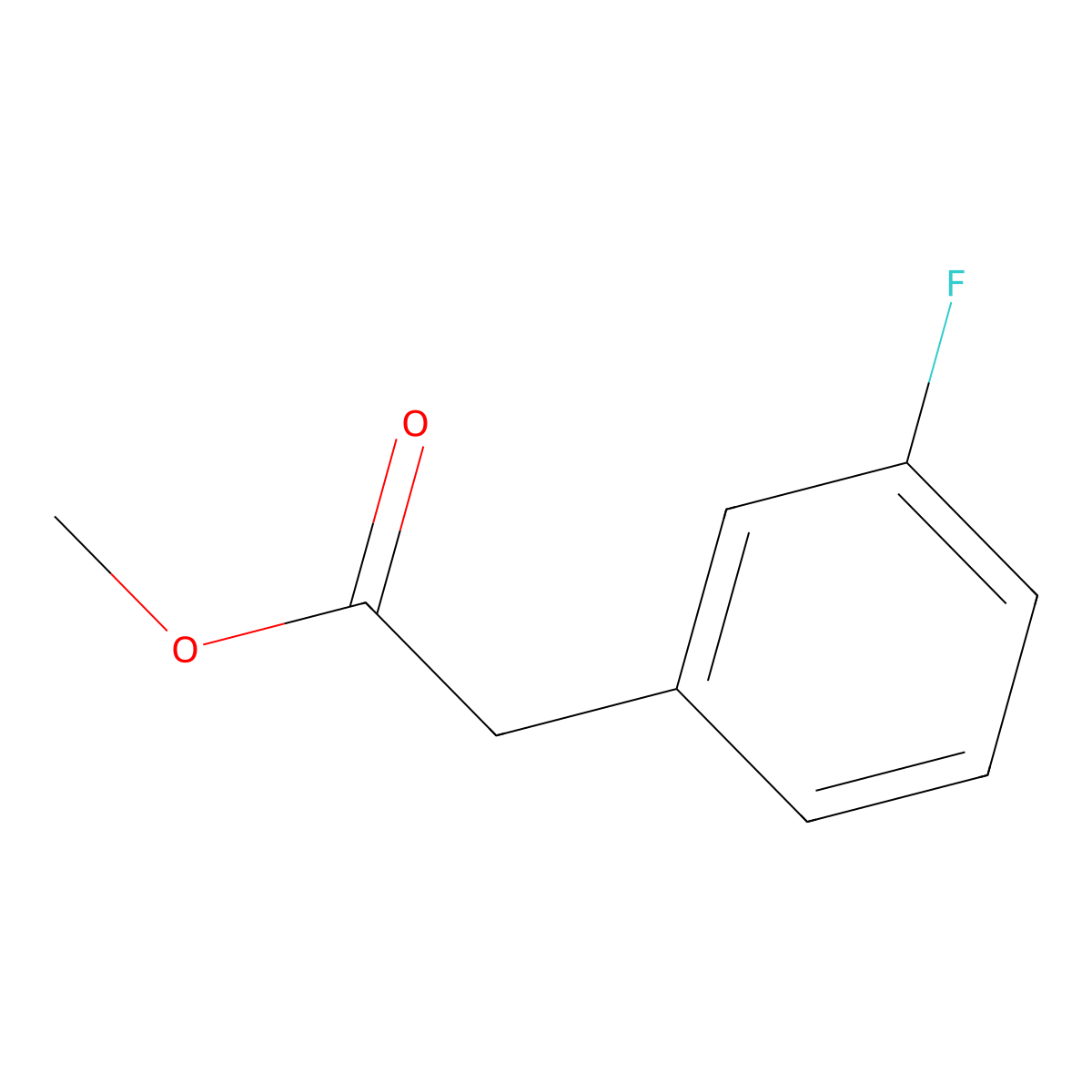 Methyl 3-fluorophenylacetate molecular structure, CAS 64123-77-9
