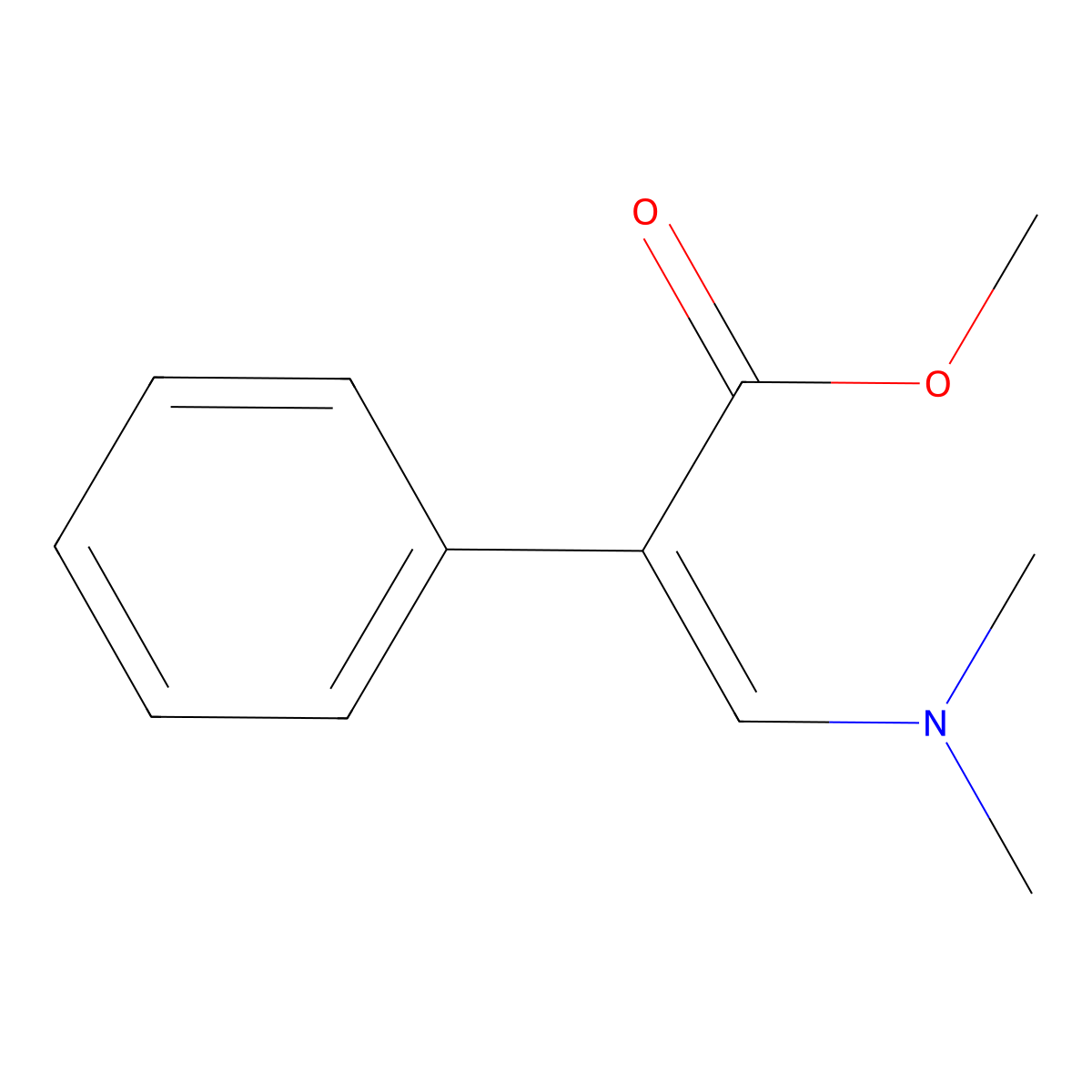 methyl (2Z)-3-(dimethylamino)-2-phenylprop-2-enoate molecular structure, CAS 64124-13-6