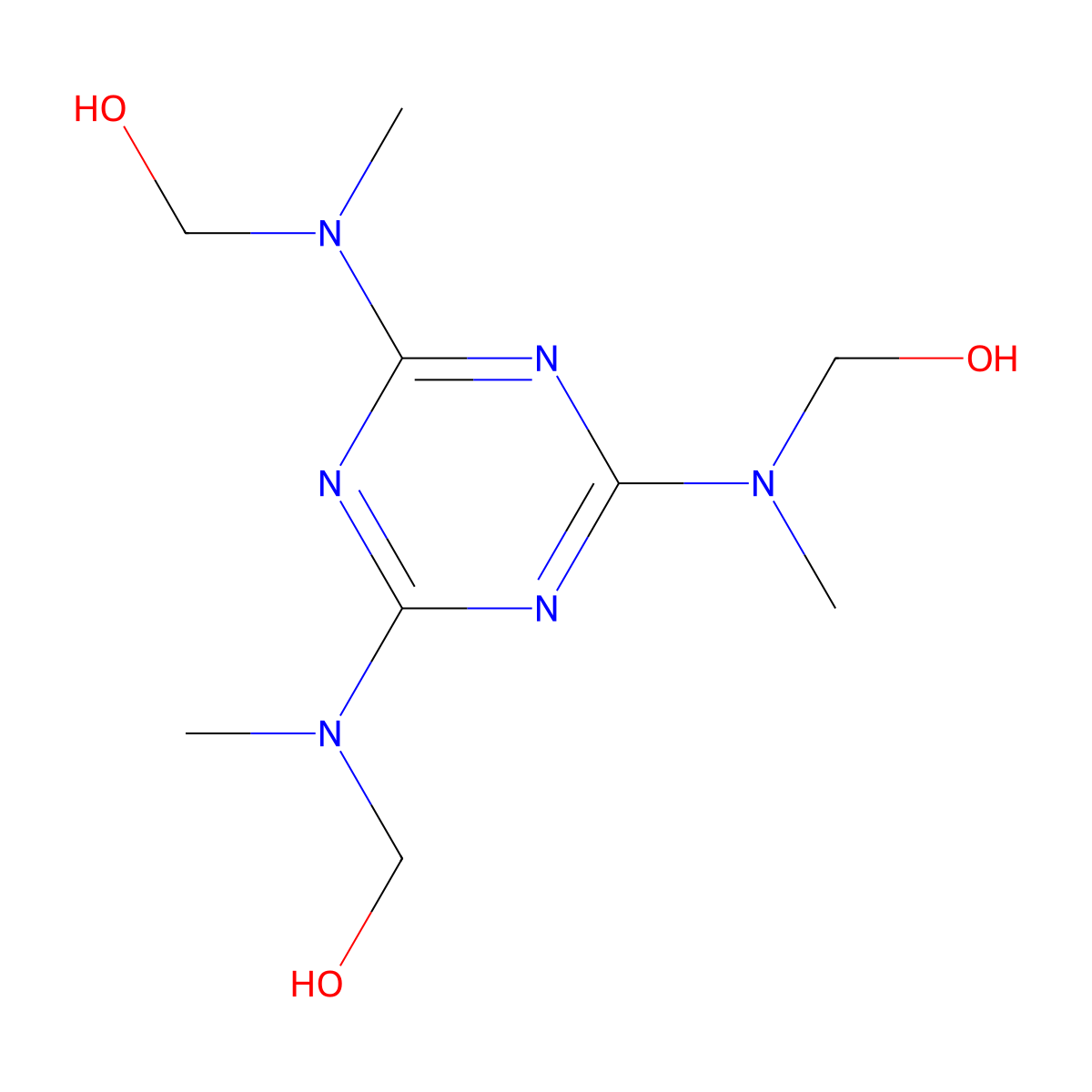 Trimelamol molecular structure, CAS 64124-21-6