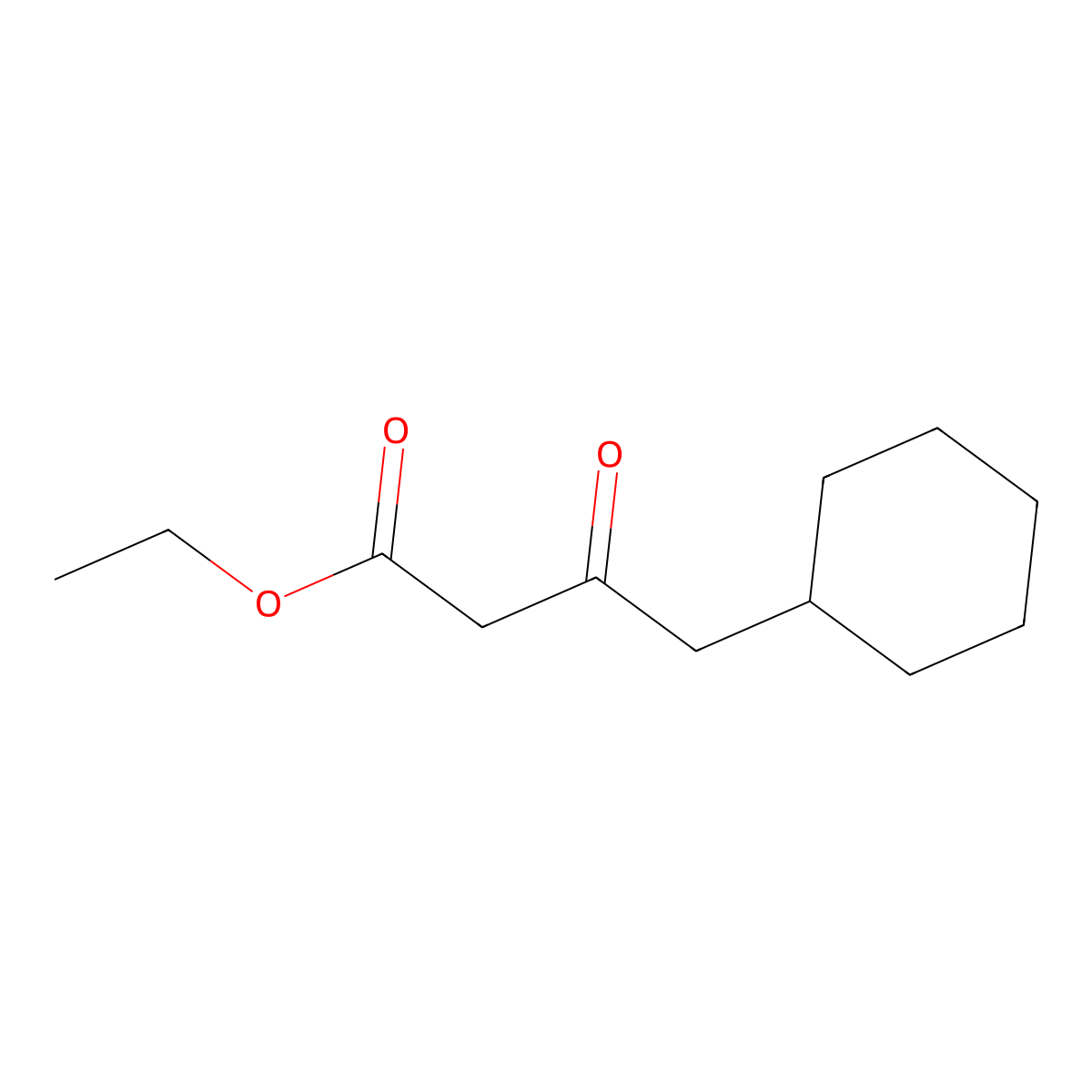Ethyl 4-cyclohexyl-3-oxobutanoate molecular structure, CAS 64127-44-2
