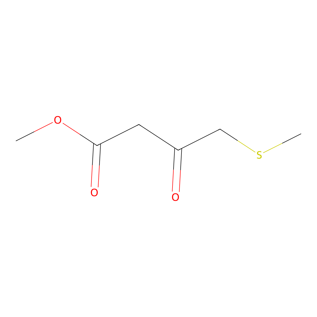 Methyl 4-(methylsulfanyl)-3-oxobutanoate molecular structure, CAS 64127-51-1