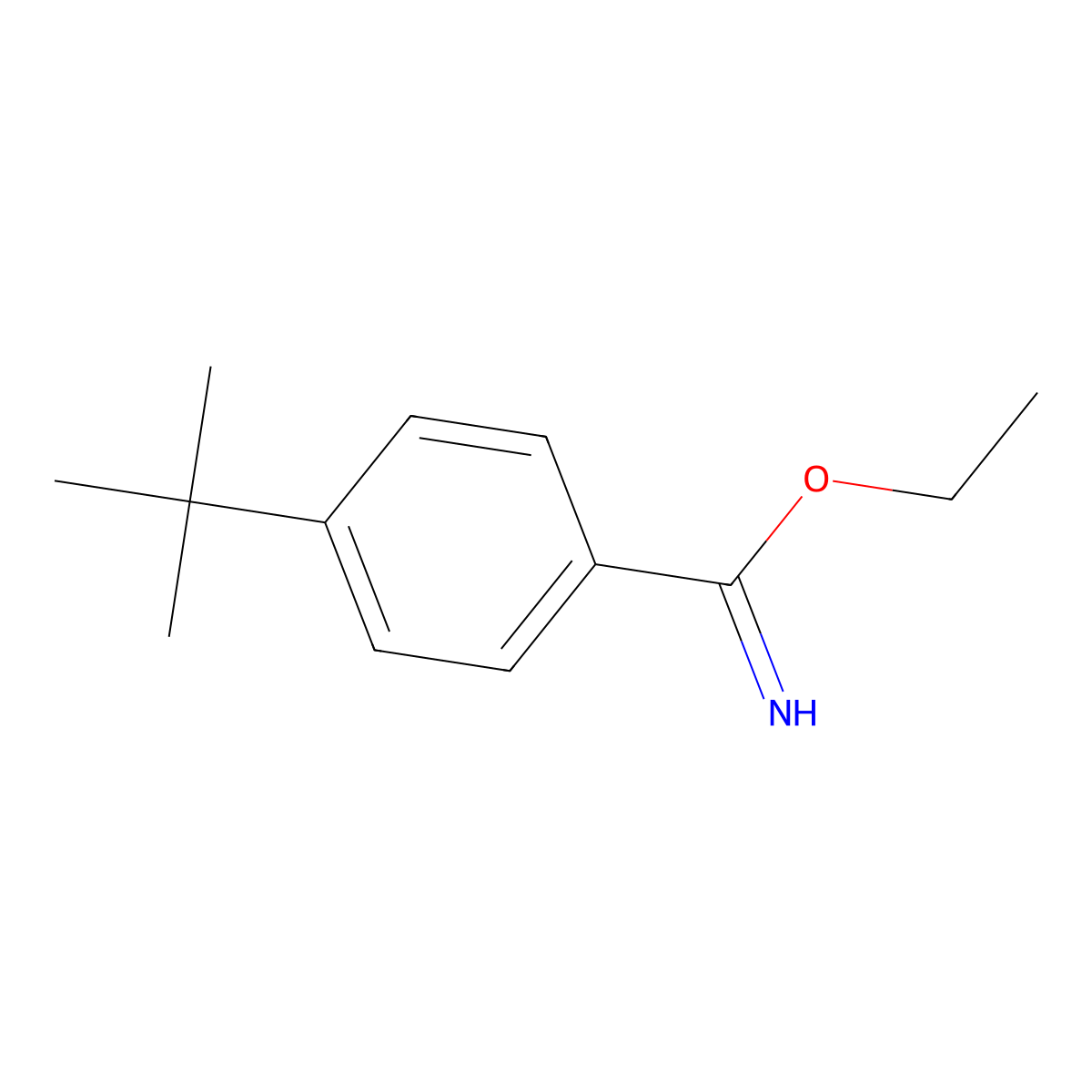 Ethyl 4-tert-butylbenzene-1-carboximidate molecular structure, CAS 64128-09-2
