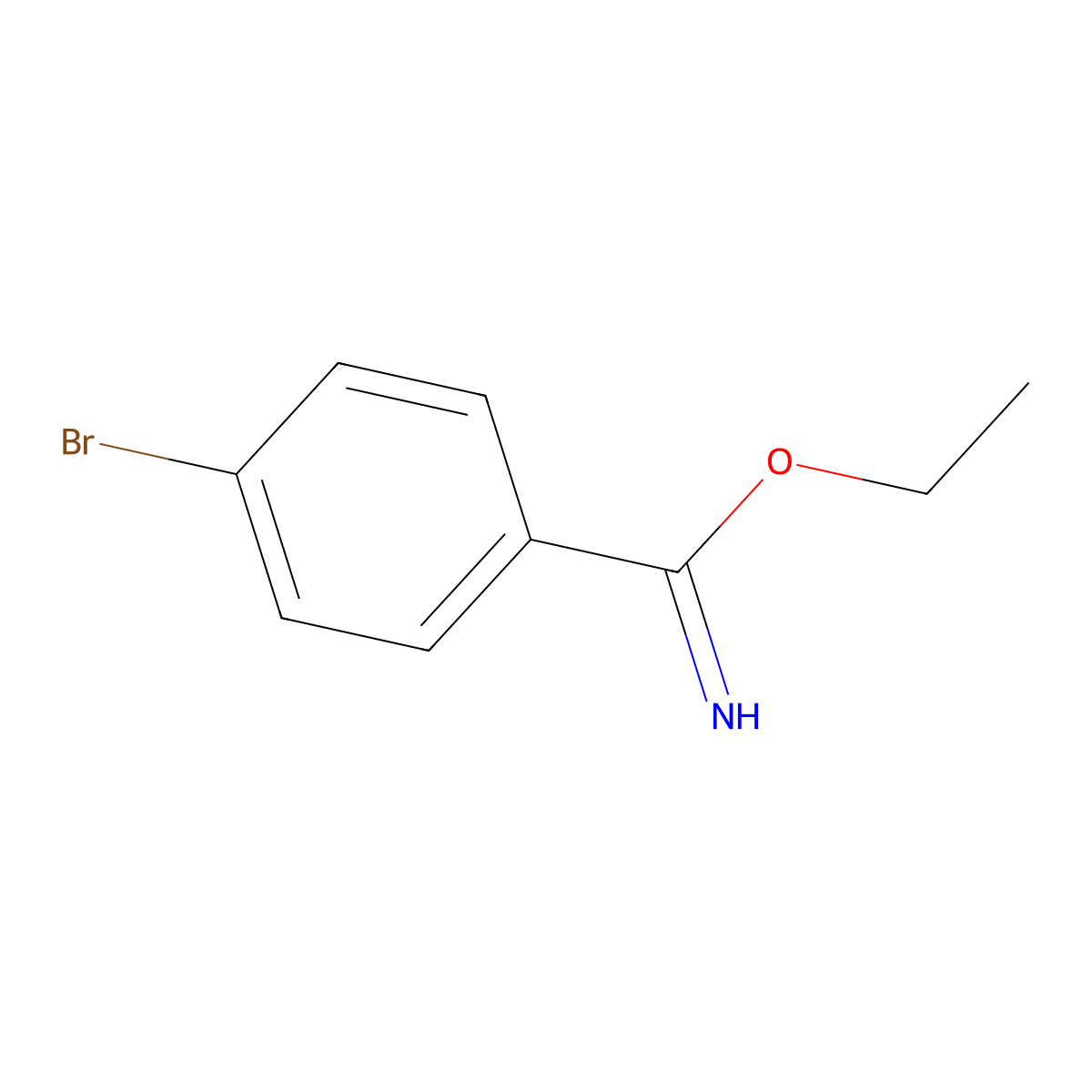 Ethyl 4-bromobenzene-1-carboximidate molecular structure, CAS 64128-11-6