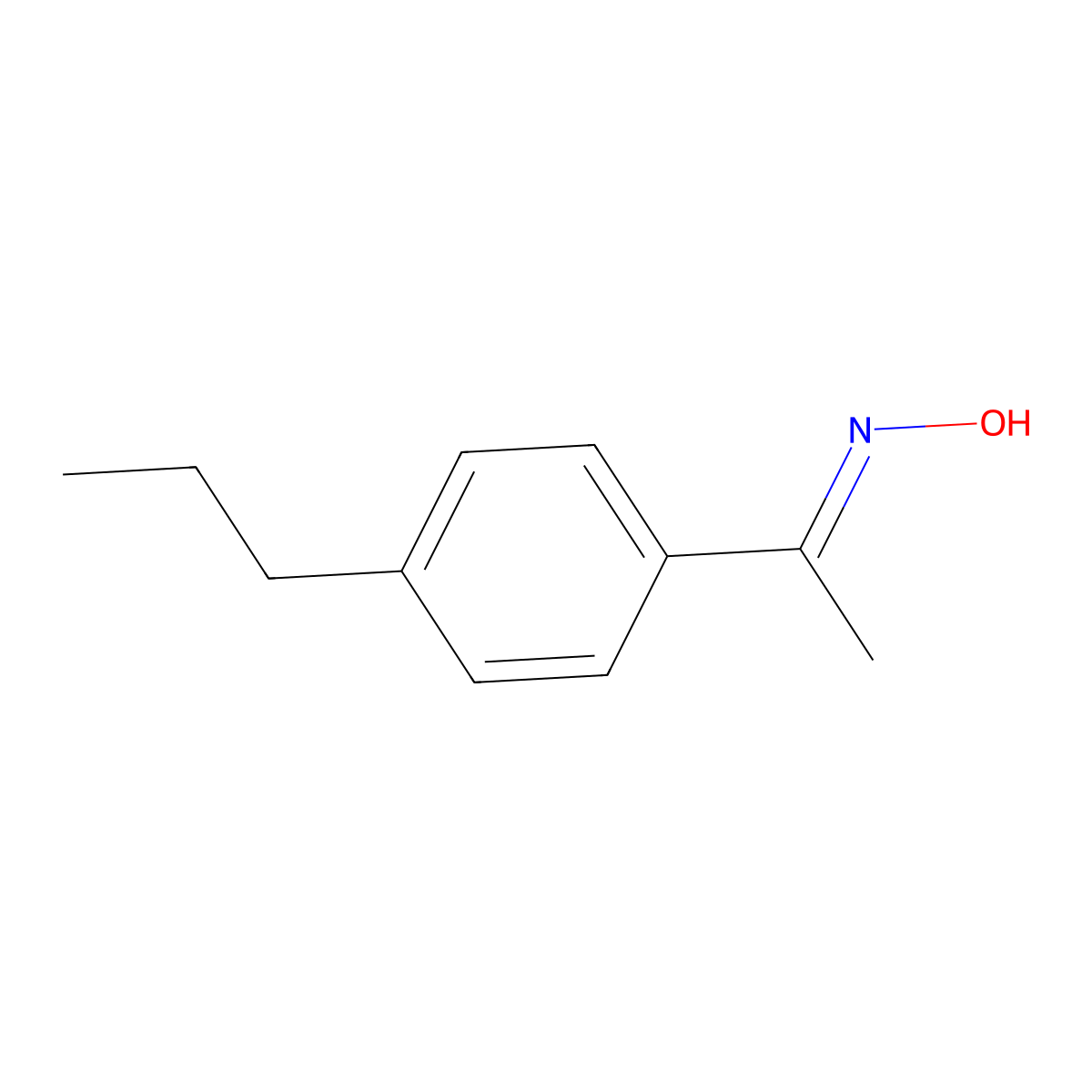 N-[1-(4-propylphenyl)ethylidene]hydroxylamine molecular structure, CAS 64128-26-3