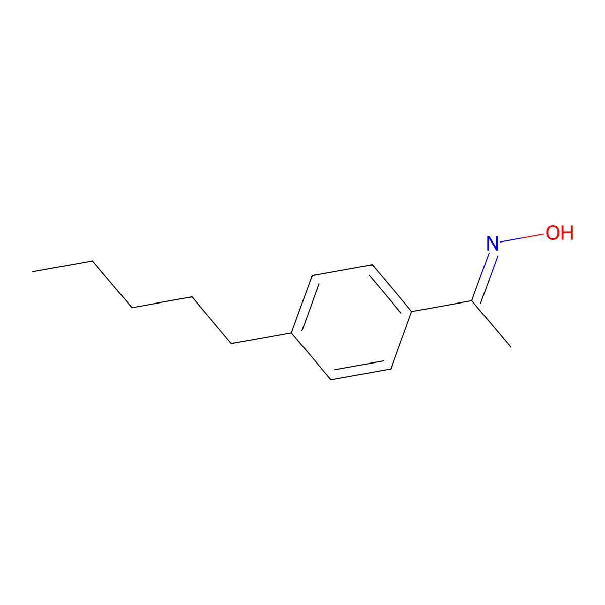 N-[1-(4-pentylphenyl)ethylidene]hydroxylamine molecular structure, CAS 64128-28-5