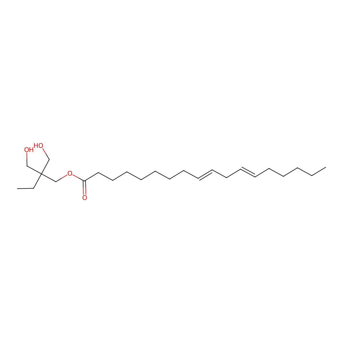 9,12-Octadecadienoic acid (9Z,12Z)-, 2,2-bis(hydroxymethyl)butyl ester molecular structure, CAS 64131-24-4