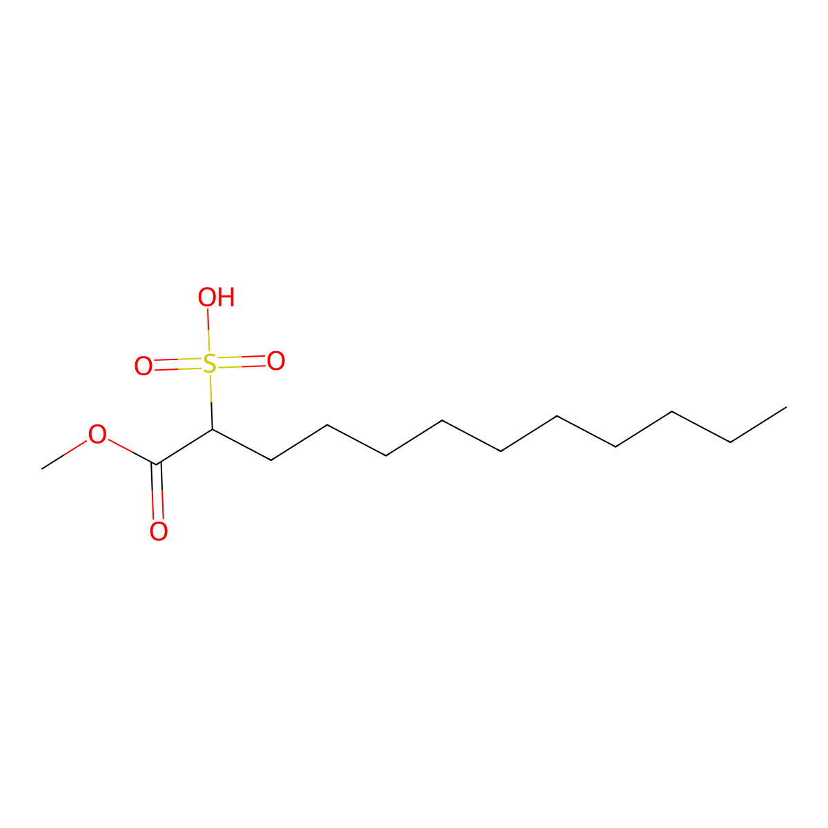 Methyl laurate-2-sulfonic acid molecular structure, CAS 64131-25-5