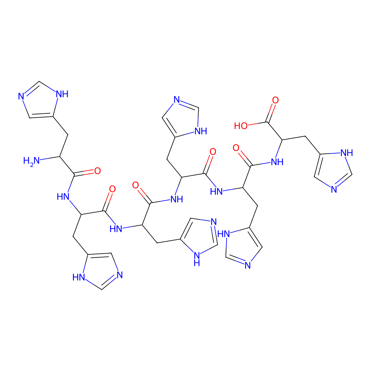 Hexa-His molecular structure, CAS 64134-30-1