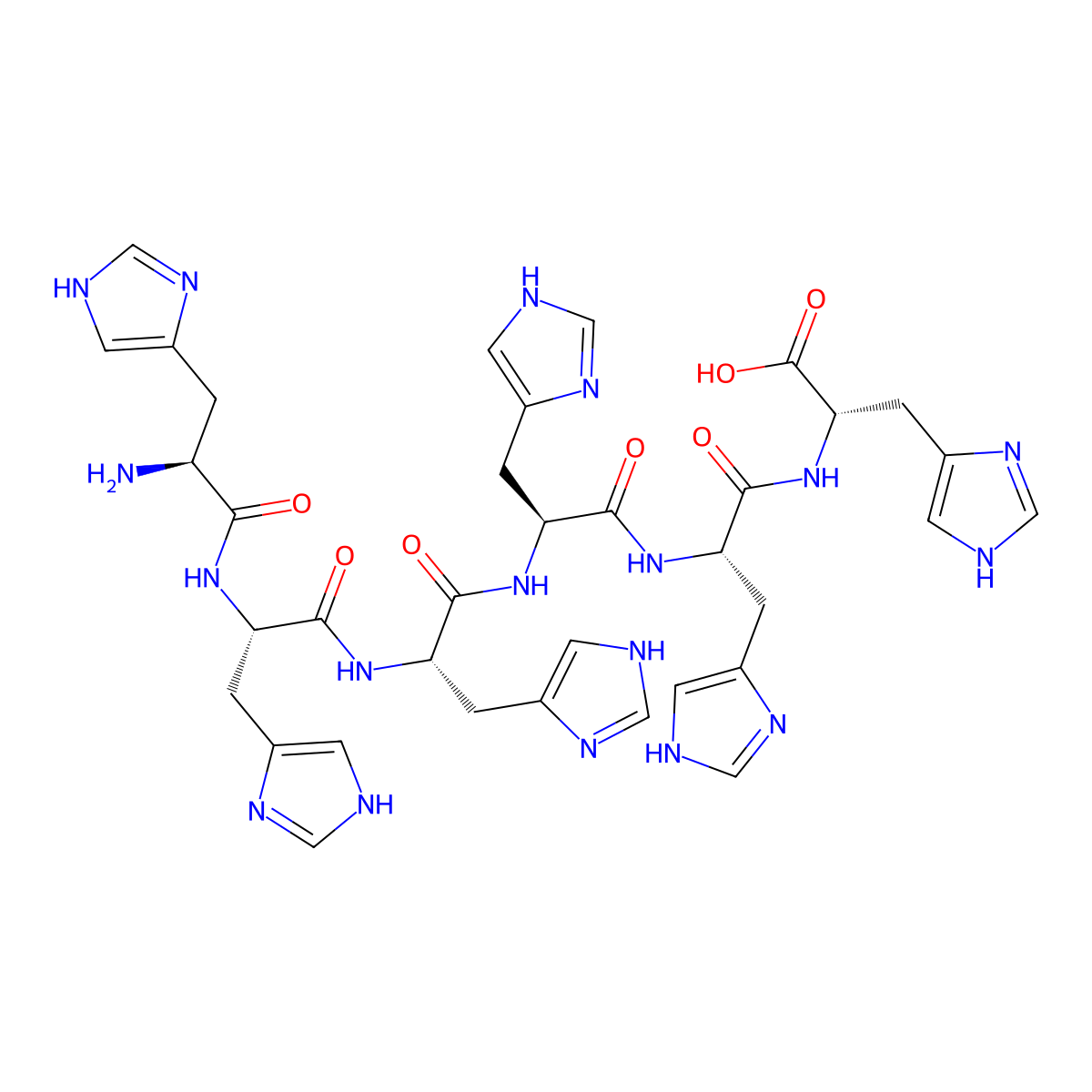 Hexa-His molecular structure, CAS 64134-30-1
