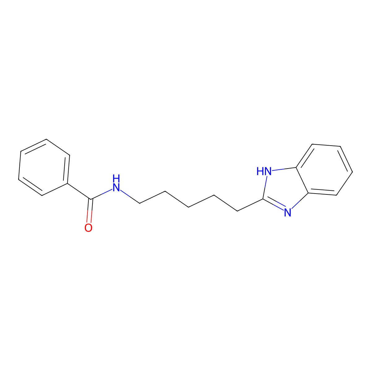 N-[5-(1H-benzimidazol-2-yl)pentyl]benzamide molecular structure, CAS 64137-53-7