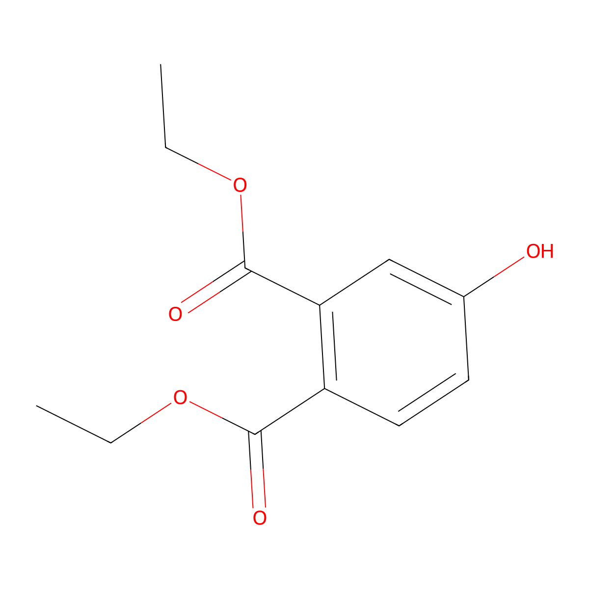 Diethyl 4-hydroxyphthalate molecular structure, CAS 64139-21-5