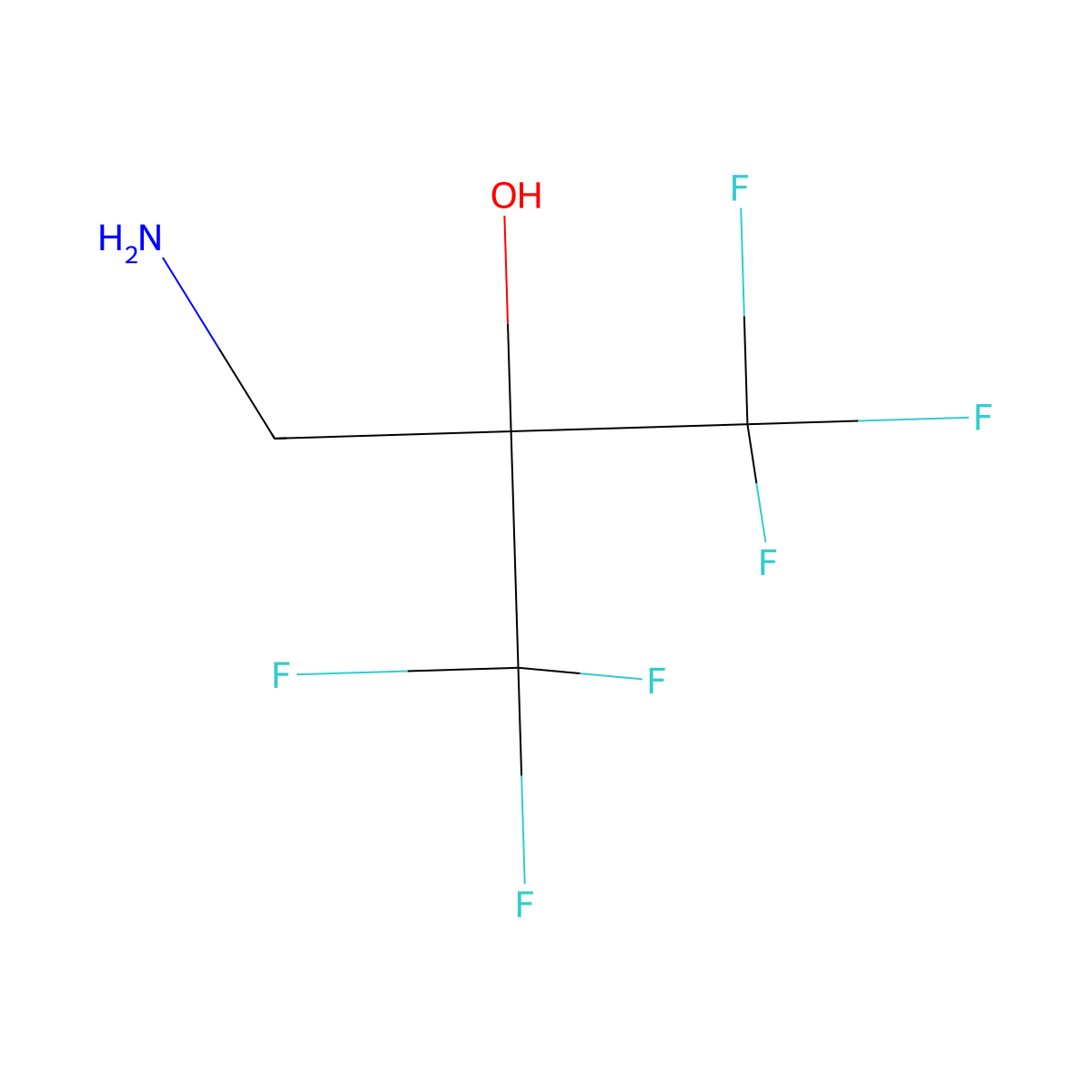 3-Amino-1,1,1-trifluoro-2-(trifluoromethyl)propan-2-ol molecular structure, CAS 64139-78-2