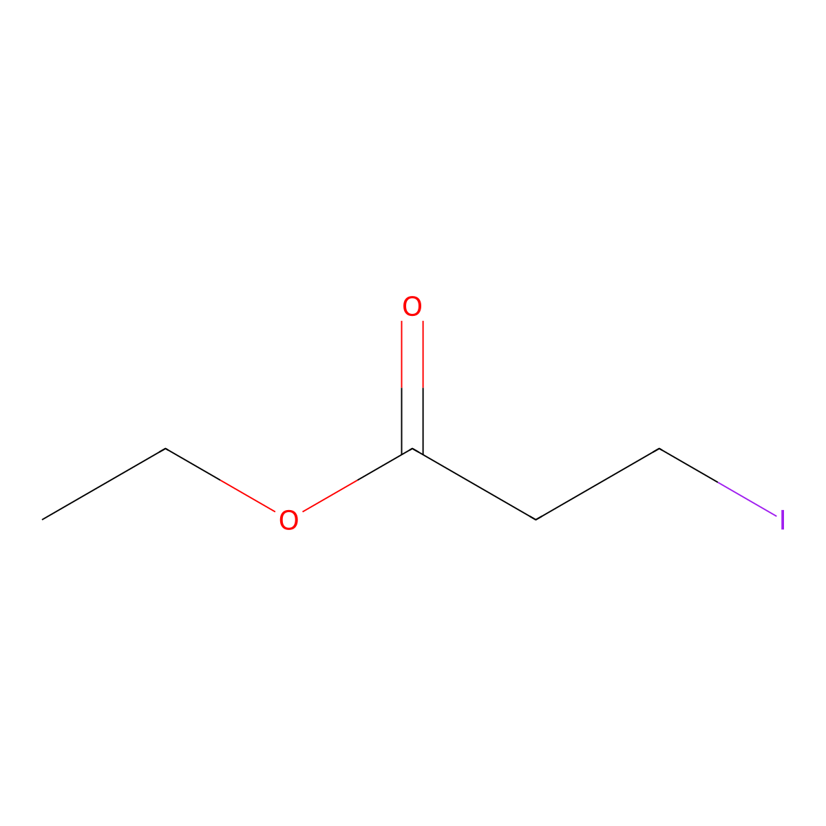 Ethyl 3-iodopropanoate molecular structure, CAS 6414-69-3
