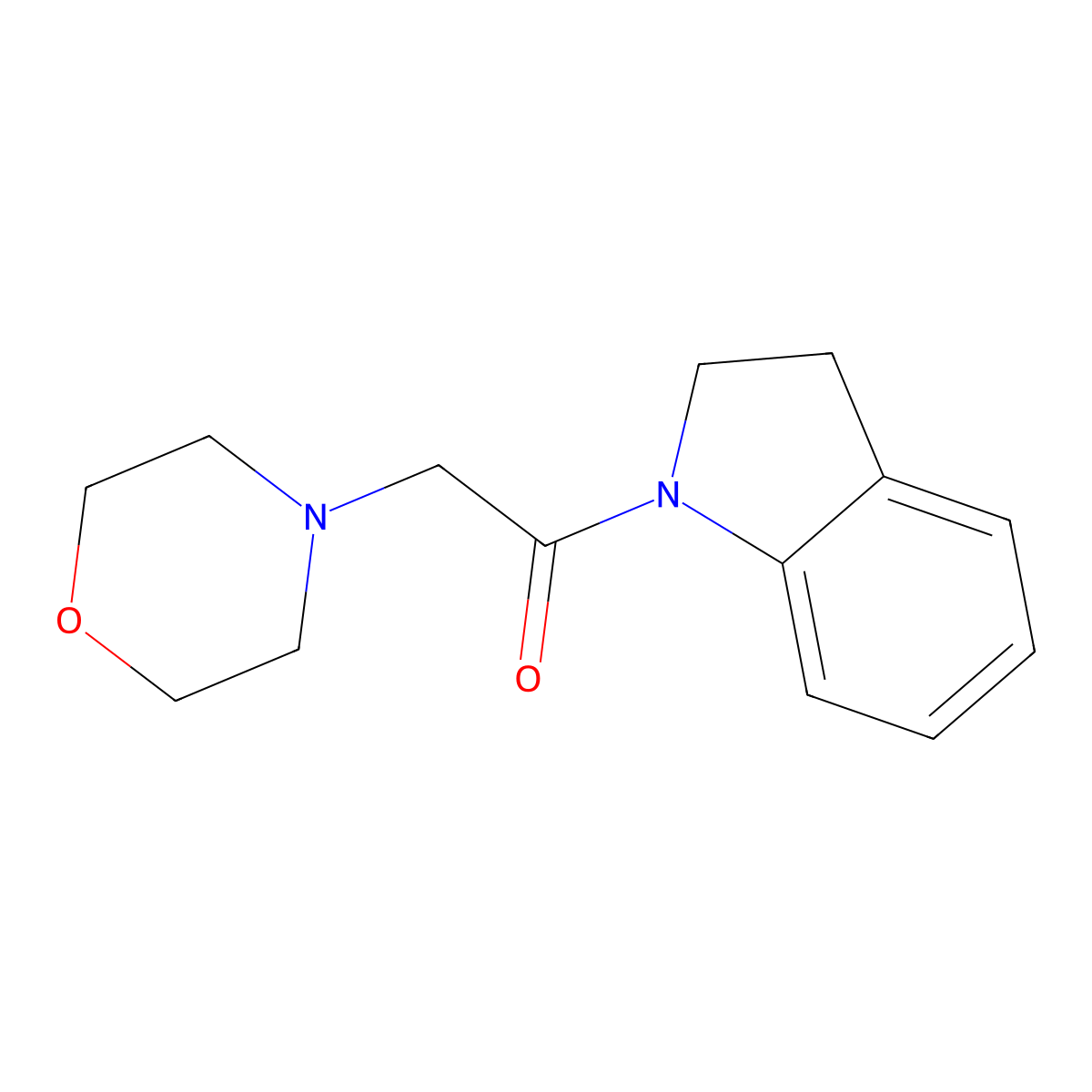 1-(4-Morpholinylacetyl)indoline molecular structure, CAS 64140-53-0