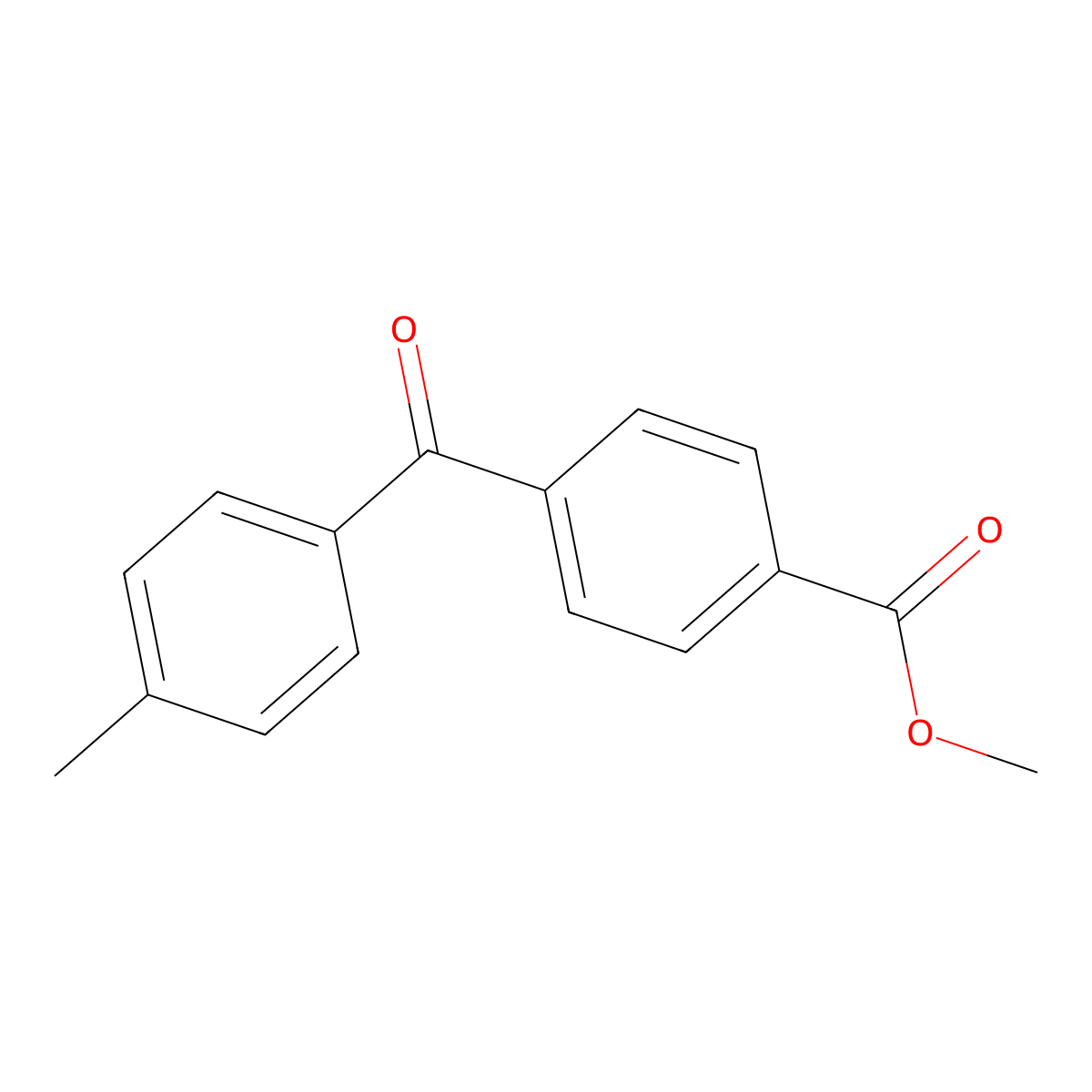 Benzoic acid, 4-(4-methylbenzoyl)-, methyl ester molecular structure, CAS 64141-11-3