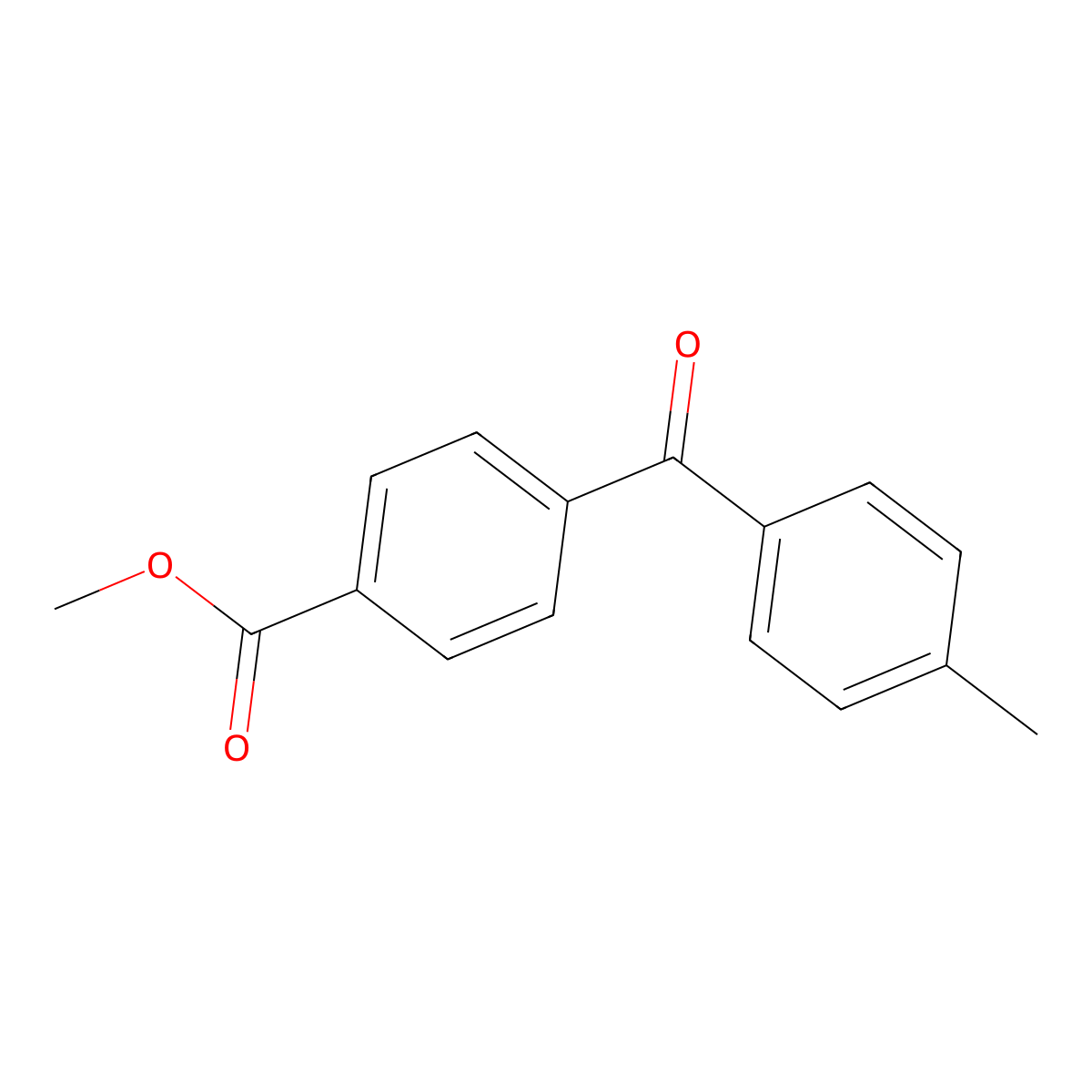 Benzoic acid, 4-(4-methylbenzoyl)-, methyl ester molecular structure, CAS 64141-11-3