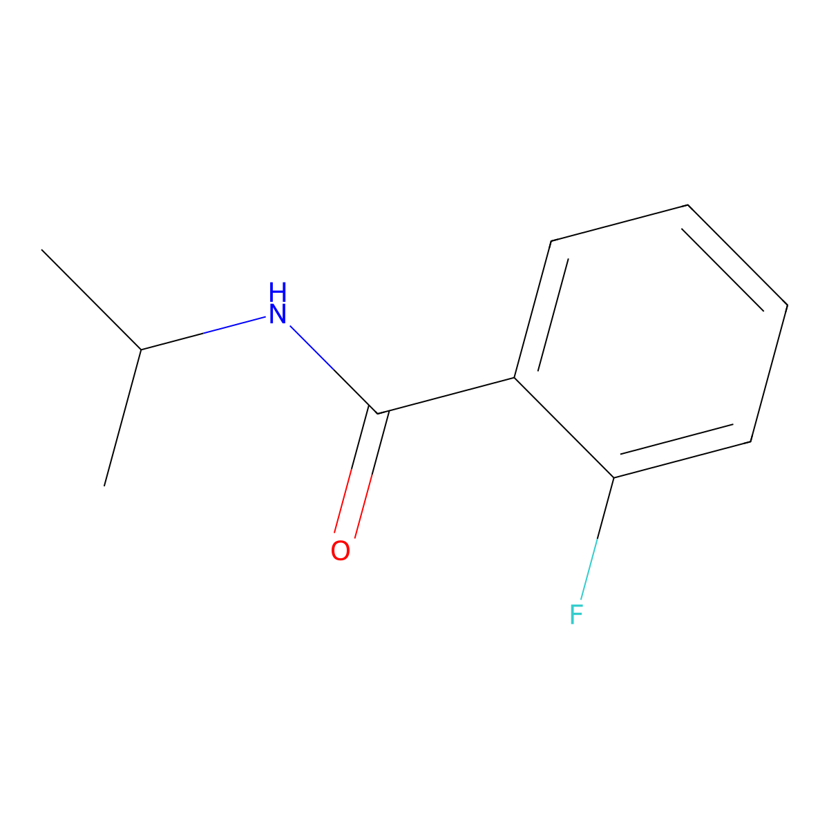 2-Fluoro-N-isopropylbenzamide molecular structure, CAS 64141-89-5