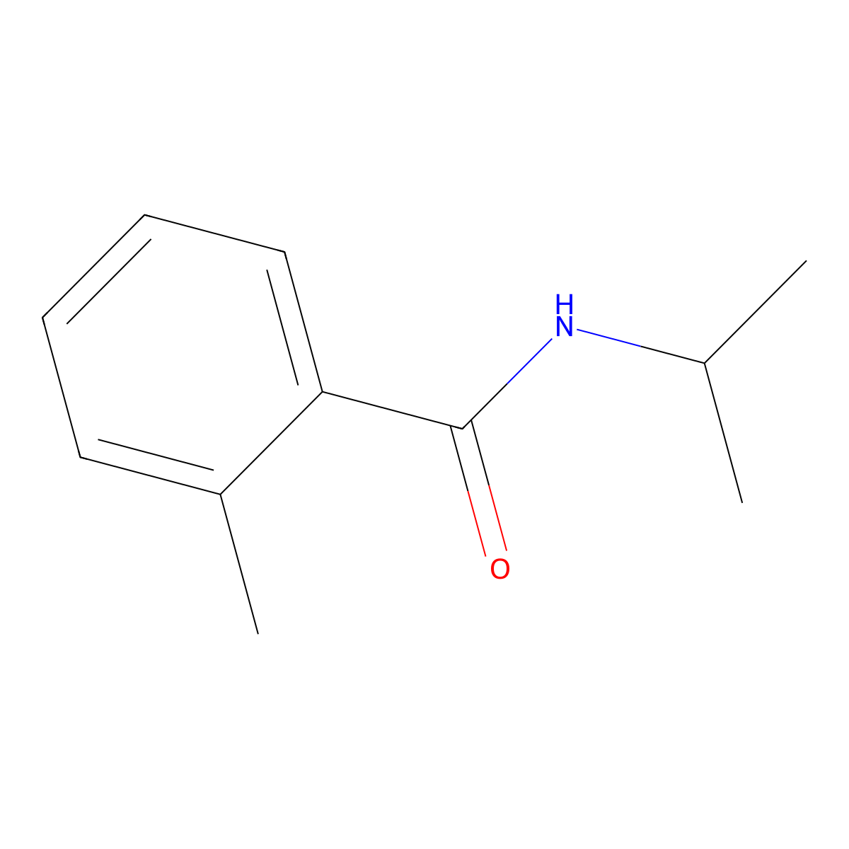 Benzamide, 2-methyl-N-(1-methylethyl)- molecular structure, CAS 64141-91-9