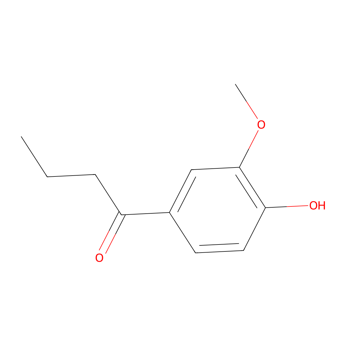 1-(4-Hydroxy-3-methoxyphenyl)butan-1-one molecular structure, CAS 64142-23-0