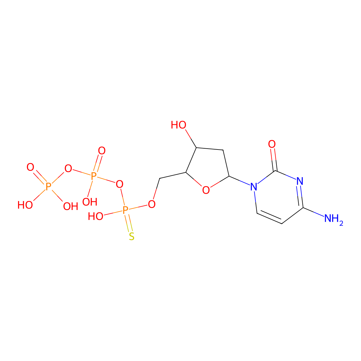 Deoxycytidine thiotriphosphate molecular structure, CAS 64145-29-5