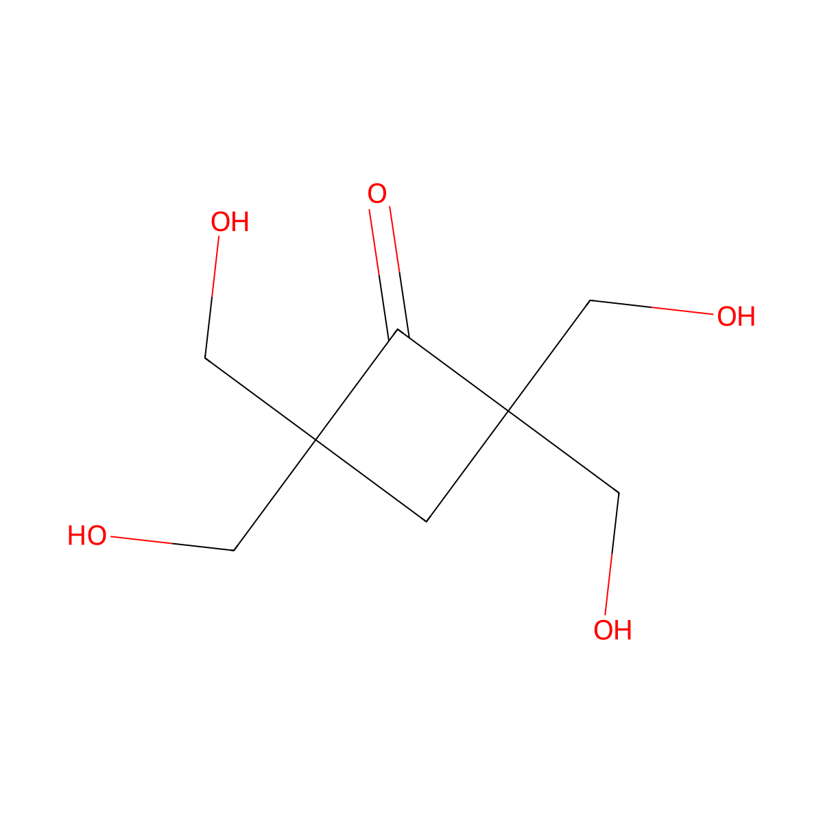 2,2,4,4-Tetrakis(hydroxymethyl)cyclobutan-1-one molecular structure, CAS 64149-42-4