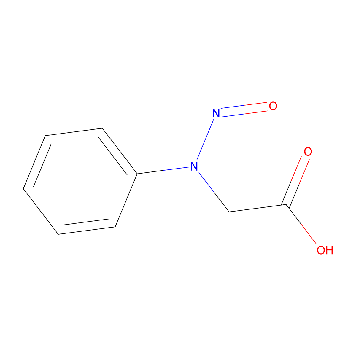 Glycine, N-nitroso-N-phenyl- molecular structure, CAS 6415-68-5