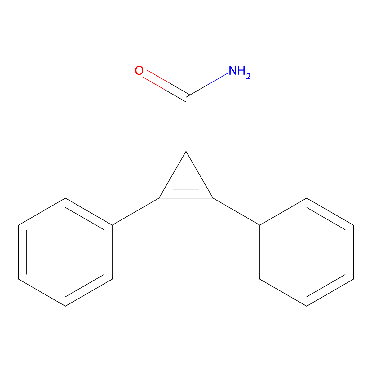 2,3-Diphenylcycloprop-2-ene-1-carboxamide molecular structure, CAS 6415-70-9