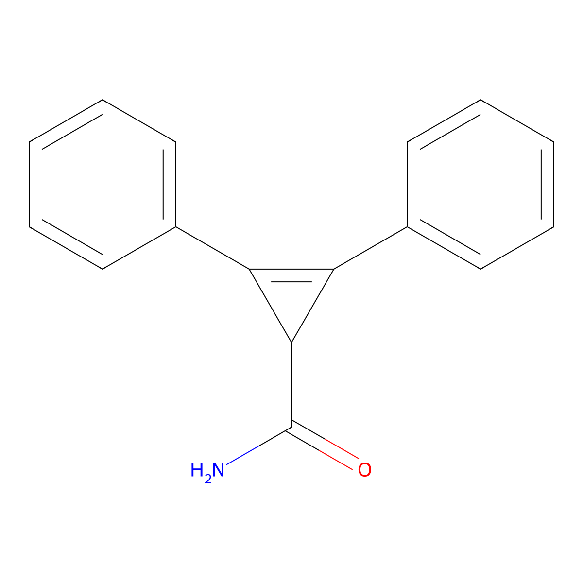 2,3-Diphenylcycloprop-2-ene-1-carboxamide molecular structure, CAS 6415-70-9