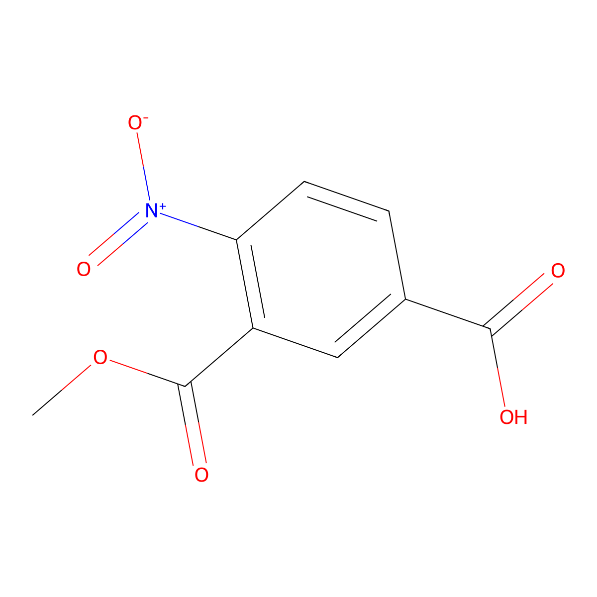 3-(Methoxycarbonyl)-4-nitrobenzoic acid molecular structure, CAS 64152-09-6
